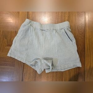 Madewell Pull On Shorts Green Sz Small Lightspun Gauze Cotton